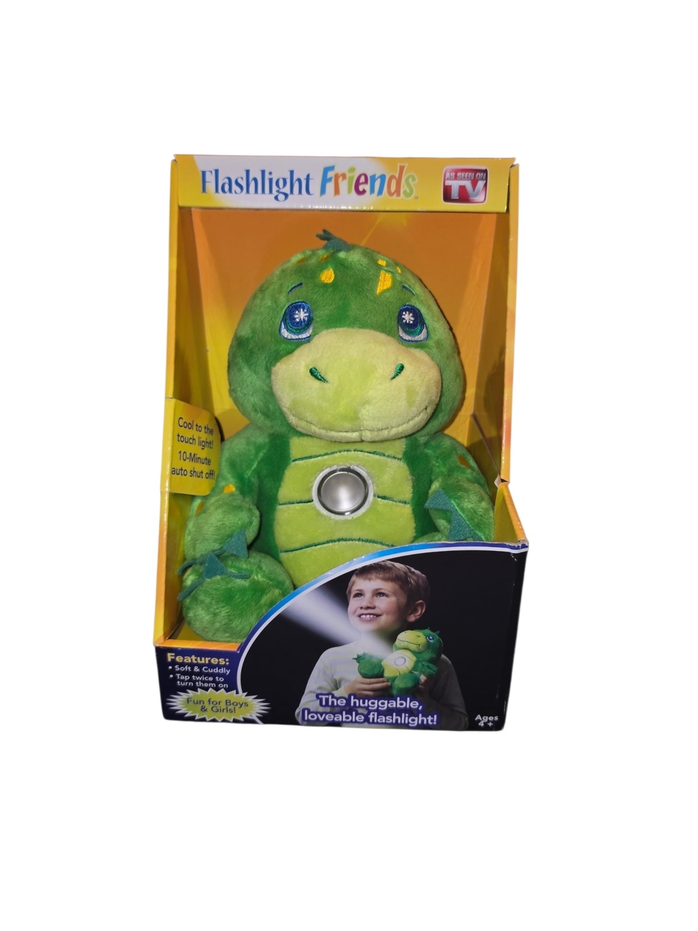 2013 Flashlight Friends Green Dinosaur Plush Night Light As Seen On TV New in Bo